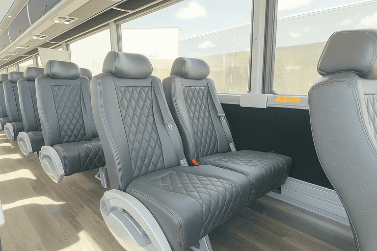 interior of Charter Bus Rental Macon charter bus
